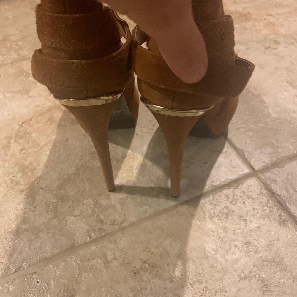 Aldo Tan Suede Booties Size 7